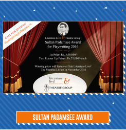 CALL FOR ENTRIES – SULTAN PADAMSEE AWARD FOR PLAYWRITING 2016